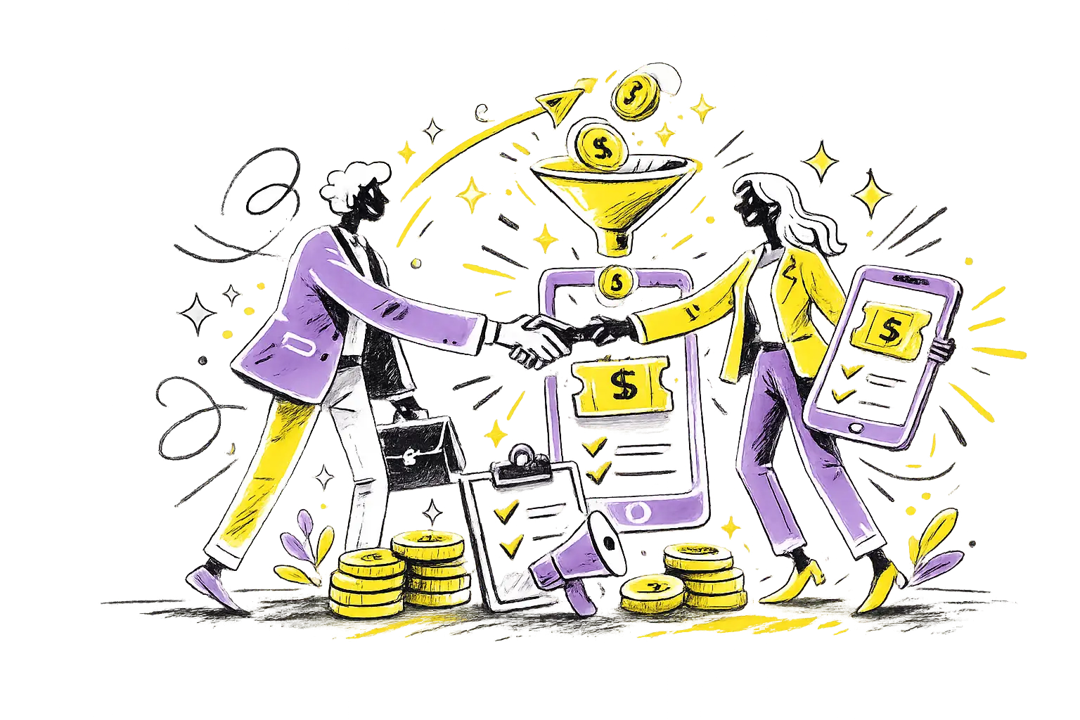 Zero upfront cost illustration